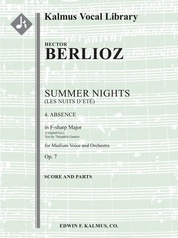 Summer Nights, Op. 7 (Les nuits d'été): 4. Absence (original key of F-sharp)