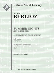 Summer Nights, Op. 7 (Les nuits d'été): 5. Au Cimitiere: Clair de lune (original key of D)